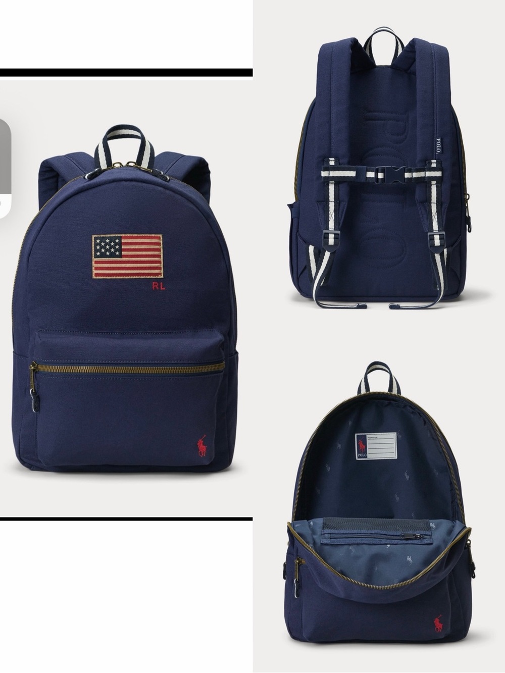 Polo Ralph Lauren Flag Canvas Backpack NWT